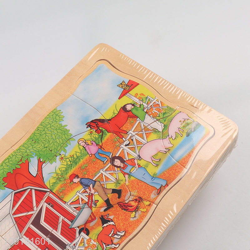 Yiwu market children wooden puzzle toys educational toy set for sale