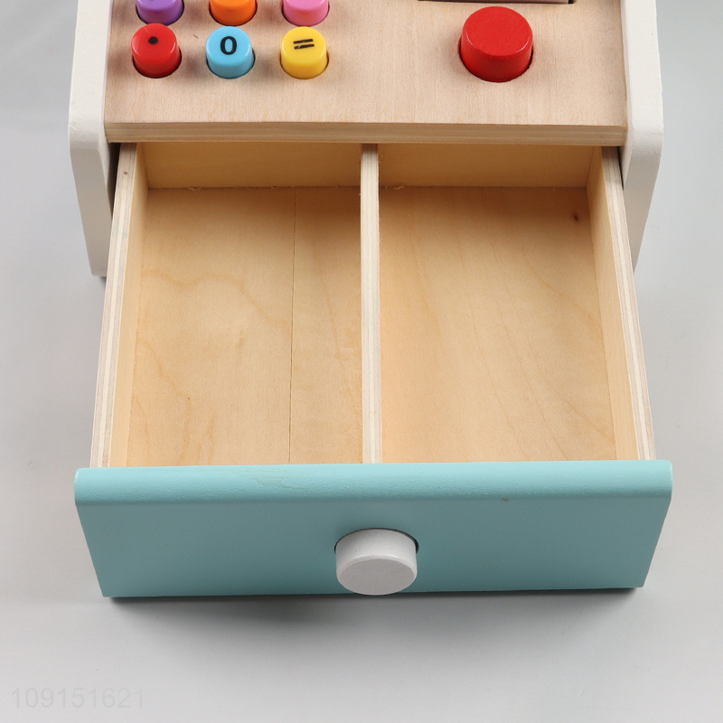 New Arrival Children's Role Play Wooden Supermarket Cashier Game