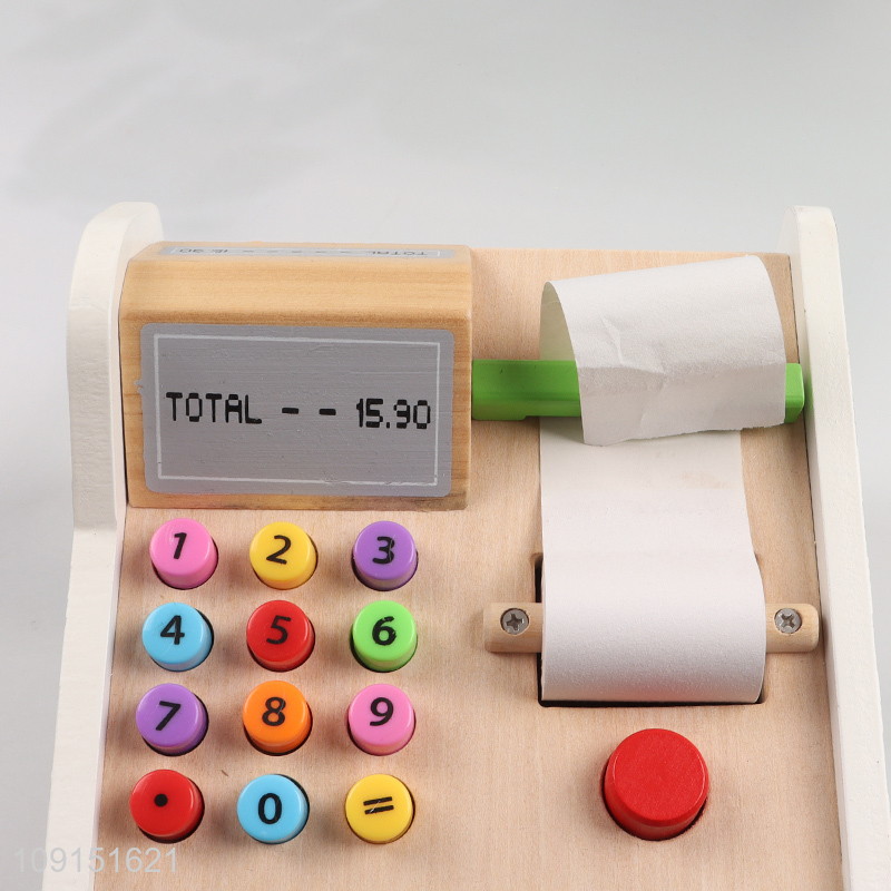 New Arrival Children's Role Play Wooden Supermarket Cashier Game