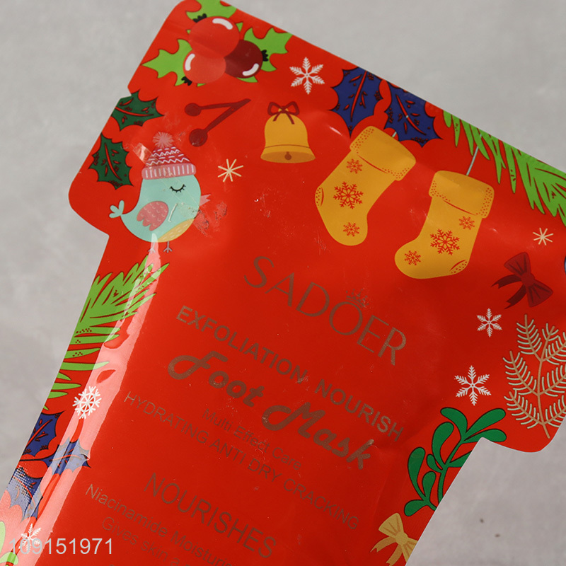 Wholesale Christmas Niacinamide Nourishing Tender Exfoliating Foot Mask 35g/Pairs