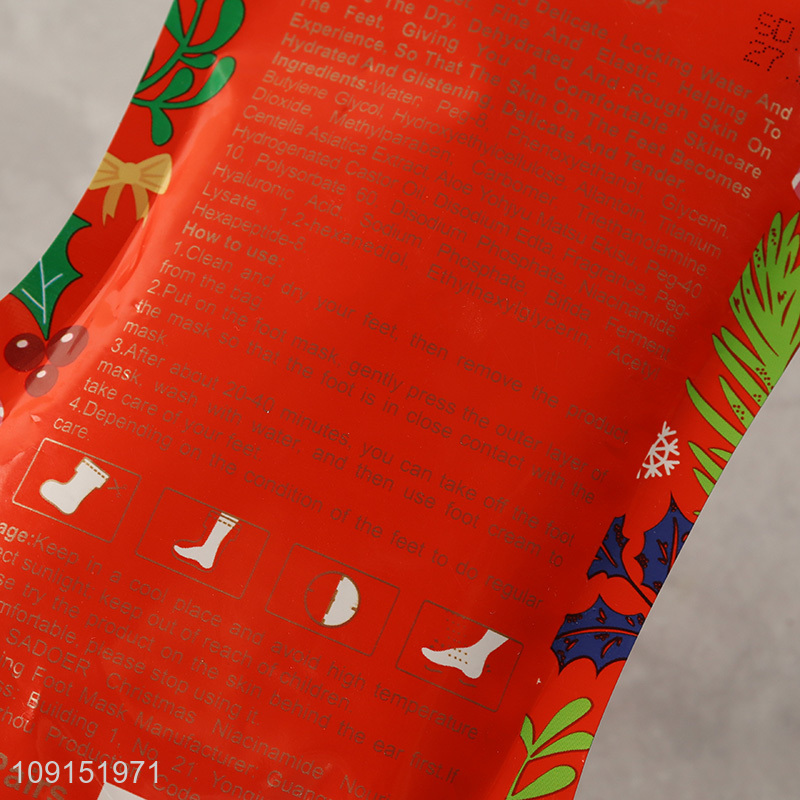 Wholesale Christmas Niacinamide Nourishing Tender Exfoliating Foot Mask 35g/Pairs