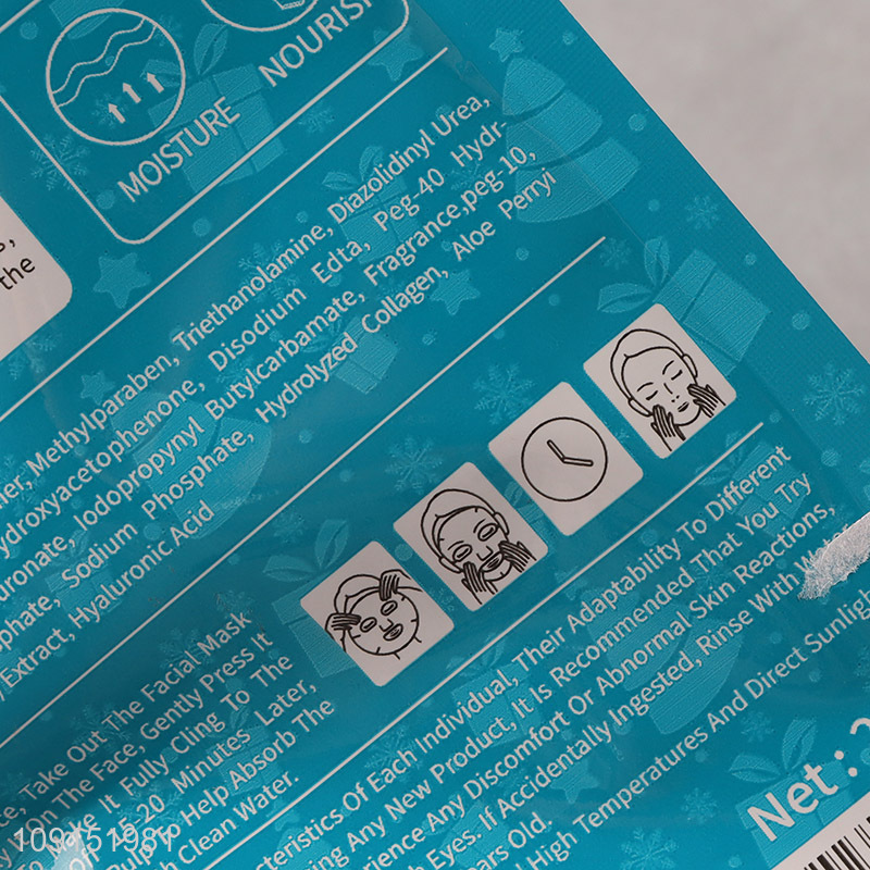 Factory Price Christmas Hyaluronic Acid Moisturizing Mask Face Mask 25g