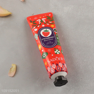 Factory Supply Strawberry Nourishing Hand Cream for Dry Hands 30g