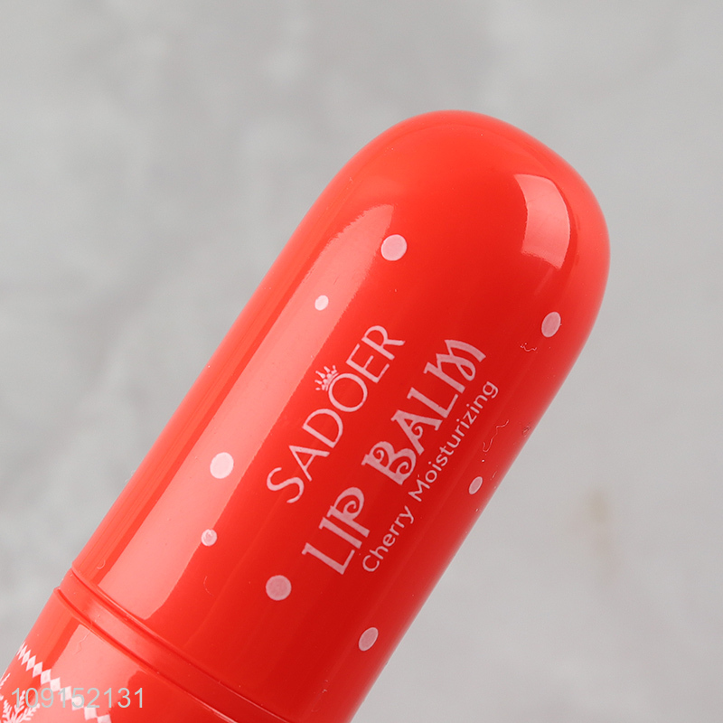 High Quality Christmas Cherry Moisturizing Lip Balm for Dry Lips 3.8g