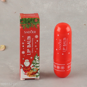 High Quality Christmas Cherry Moisturizing Lip Balm for Dry Lips 3.8g