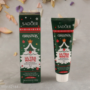 High Quality Christmas Mint Refreshing Whitening Toothpaste 100g