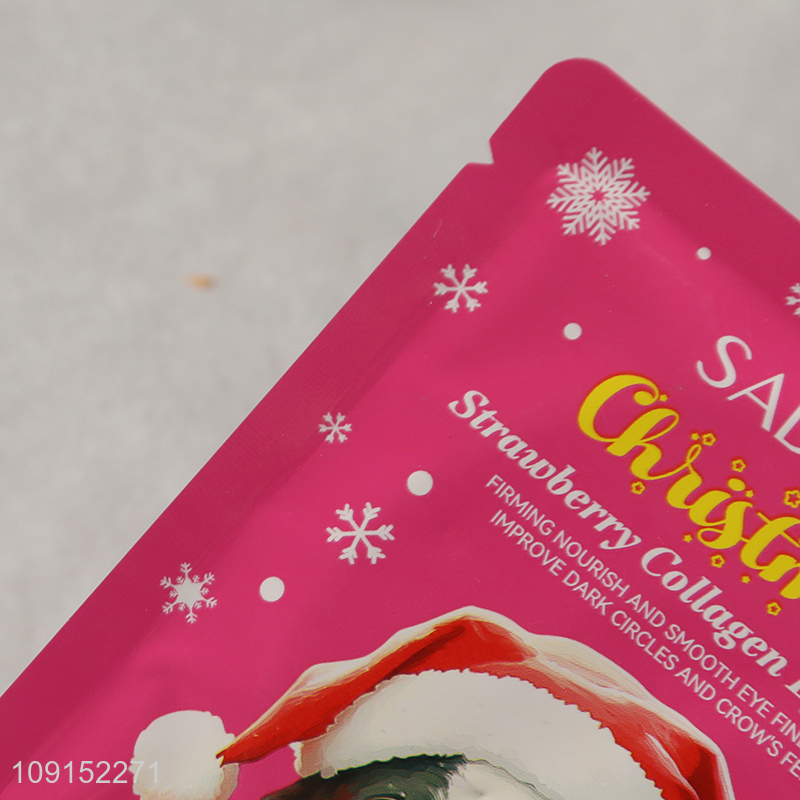 High Quality Christmas Strawberry Collagen Eye Mask for Women 7.5g