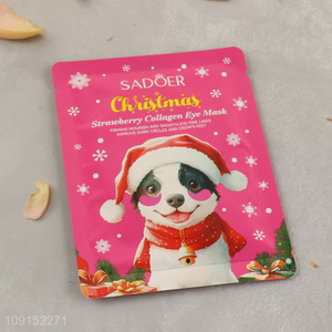 High Quality Christmas Strawberry Collagen Eye Mask for Women 7.5g