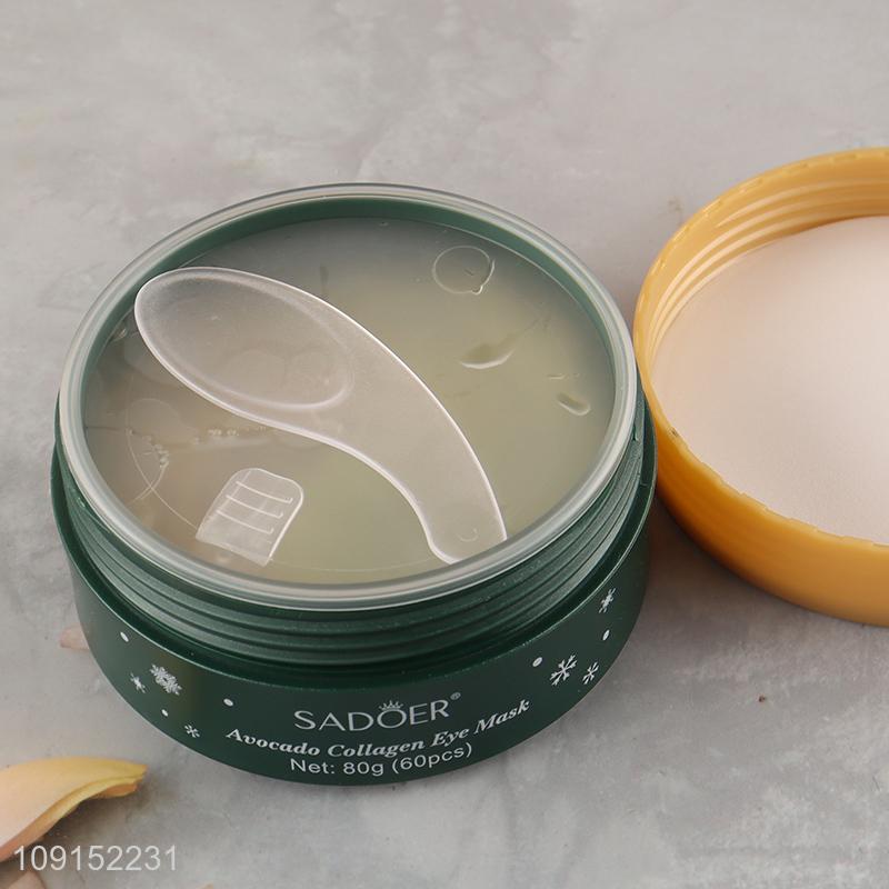 Factory Supply Christmas Avocado Collagen Eye Mask Under Eye Patch 80g (60PCS)