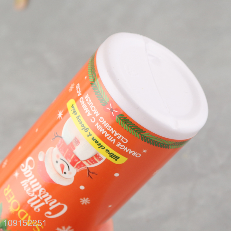 Factory Price Christmas Orange Vitamin C Amino Acid Cleansing Mousse 120ml