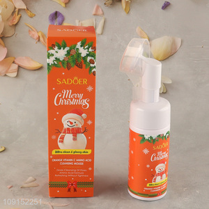 Factory Price Christmas Orange Vitamin C Amino Acid Cleansing Mousse 120ml