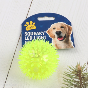 New product pet interactive toy squeaky led light ball toys