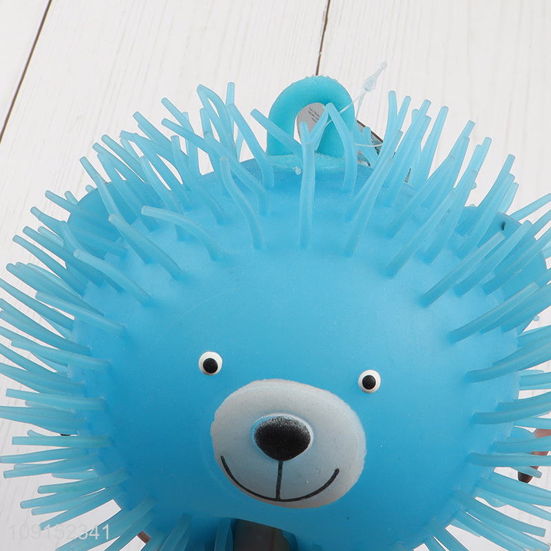 China factory creative squeeze squishy light up puffer ball toy