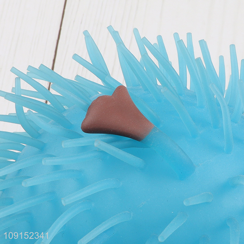 China factory creative squeeze squishy light up puffer ball toy