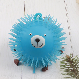 China factory creative squeeze squishy light up puffer ball toy