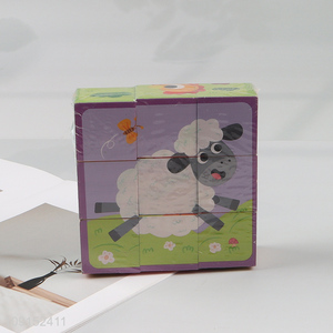 Yiwu market children early learning wooden 3D jigsaw puzzles toys