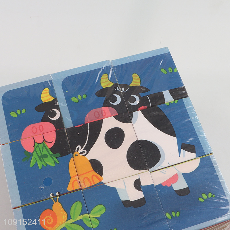 Yiwu market children early learning wooden 3D jigsaw puzzles toys
