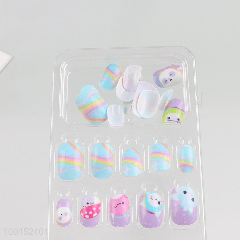 Hot selling non-toxic children nail decoration fake nail set