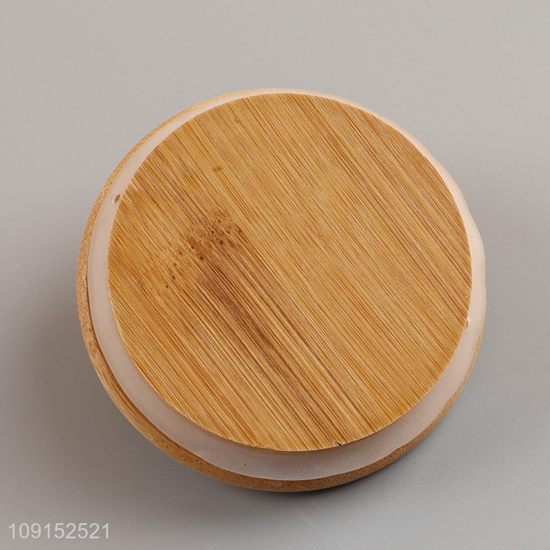 Top selling clear glass sealed storage jar with bamboo lid