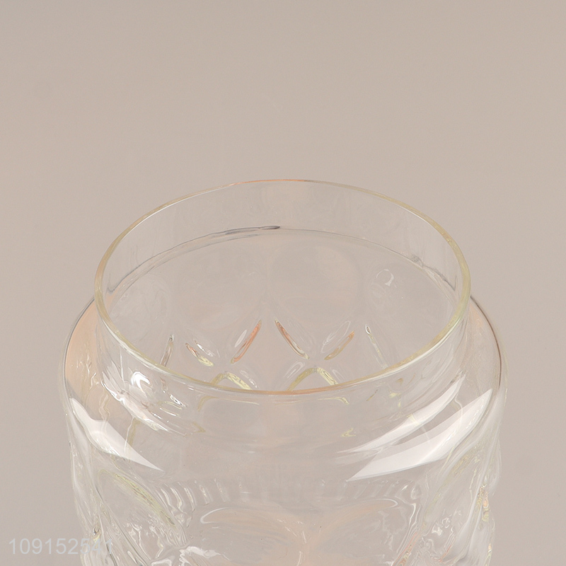 High quality home kitchen glass sealed storage jar with bamboo lid