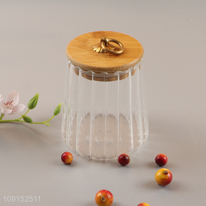 China factory clear glass sealed home kitchen storage jar for sale