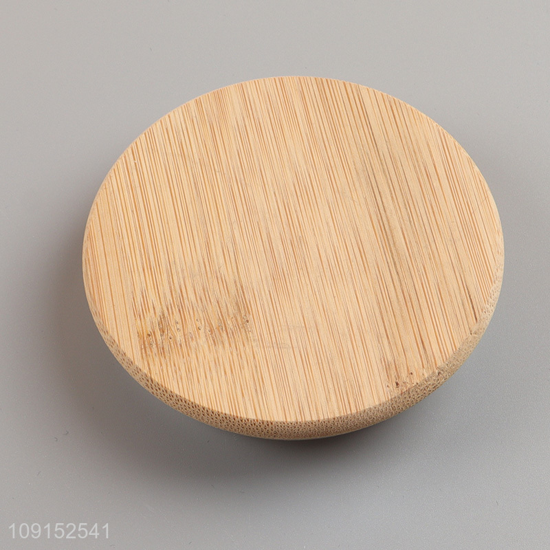 High quality home kitchen glass sealed storage jar with bamboo lid