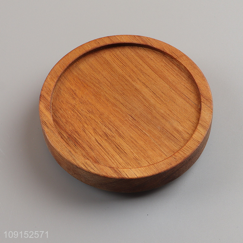 Factory price round sealed glass storage jar with wooden lid