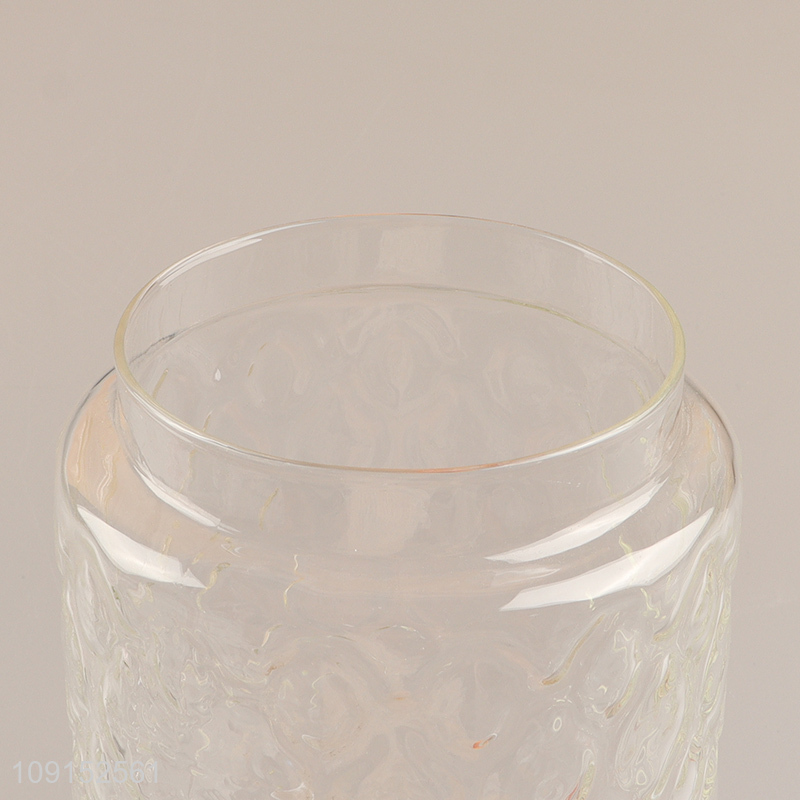 Popular products clear glass sealed storage jar for home kitchen