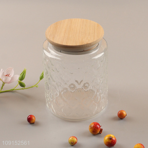 Popular products clear glass sealed storage jar for home kitchen