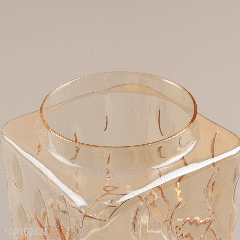 China supplier glass home kitchen sealed storage jar with bamboo lid