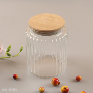 Best selling home kitchen glass storage jar candy jar with lid