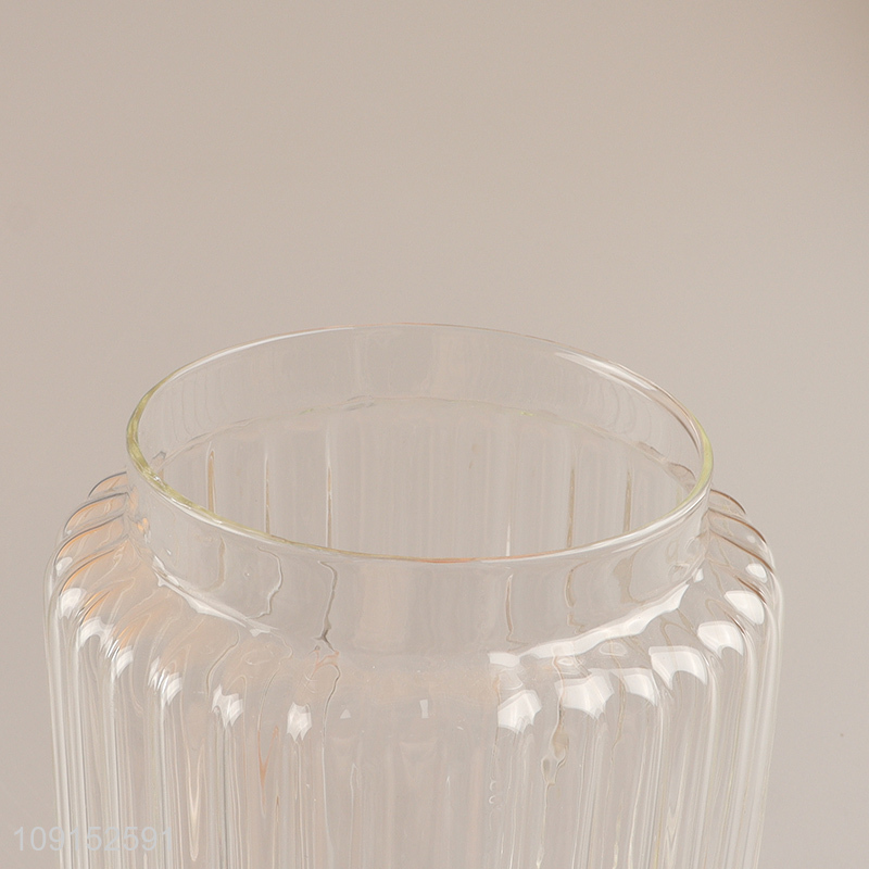 Best selling home kitchen glass storage jar candy jar with lid