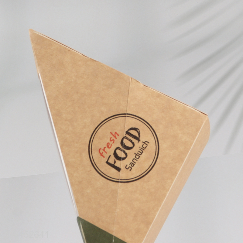 Hot selling sandwich wrapped foldable sandwich bread paper box