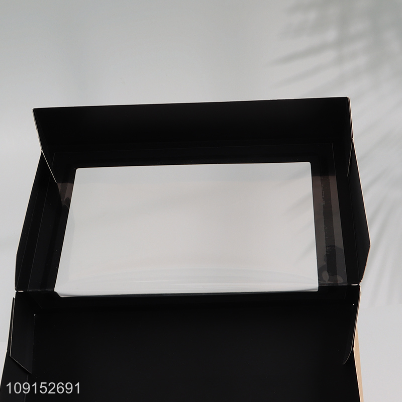 Hot items disposable rectangle food packaging box paper fruit sushi box