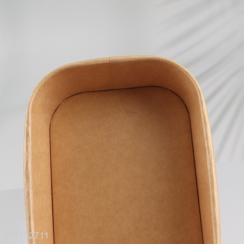 Low price disposable 500ml paper food packaging box with lid