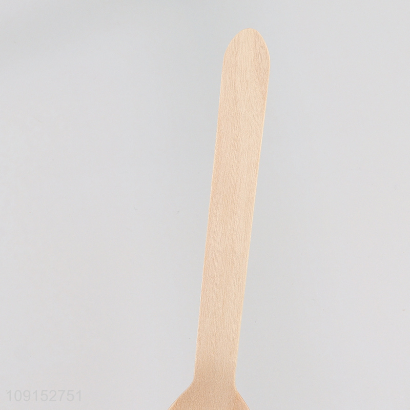 Good quality 50pcs wooden eco-friendly disposable cutlery spoon set