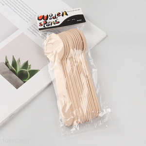 Hot selling 18pcs wooden disposable cutlery spoon set