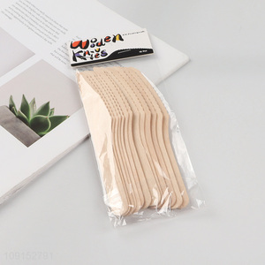 Most popular 18pcs eco-friendly disposable wooden dinner knife