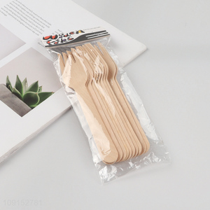 New arrival 18pcs disposable cutlery wooden dinner fork set