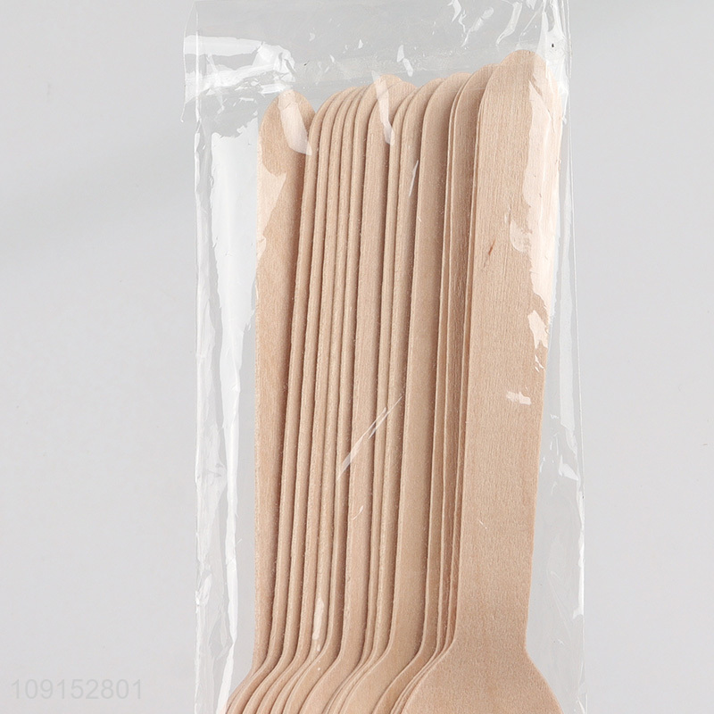 Hot selling 18pcs wooden disposable cutlery spoon set