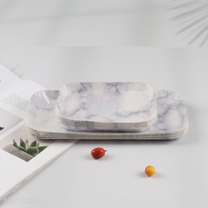 Low price 10pcs eco-friendly rectangle paper plate for party supplies