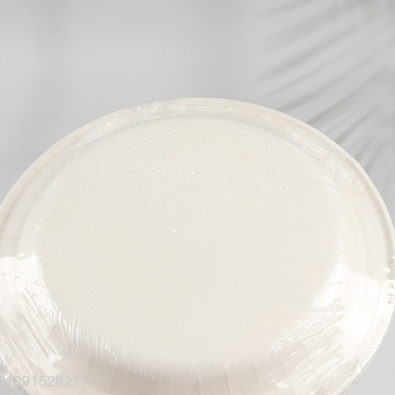 Good price round 8.5inch paper disposable dinner plate for party supplies