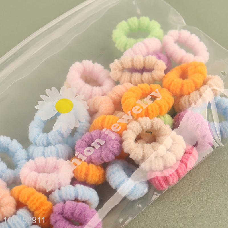 Online Wholesale 50PCS Elastic Hair Ties Ponytail Holders for Kids Toddlers