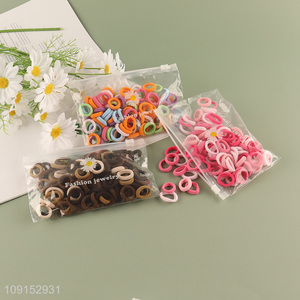 New Arrival 100PCS Mini Hair Ties Ponytail Holders for Kids Baby Girls