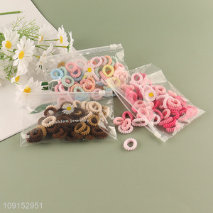 New Product 50PCS Baby Hair Ties No Damage Hair Bands for Little Girls