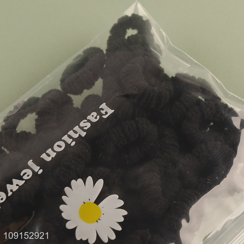 Factory Price 50PCS Fluffy Hair Ties Elastic Ponytail Holders for Kids Girls