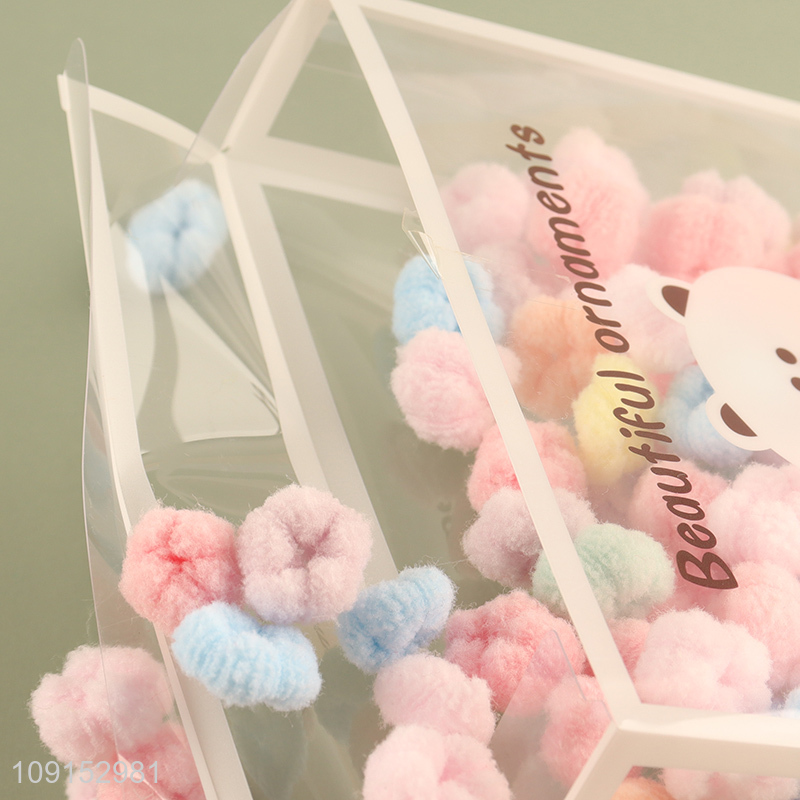 Hot Selling 100PCS Kids Hair Ties Baby Hair Ties Elastic Ponytail Holders