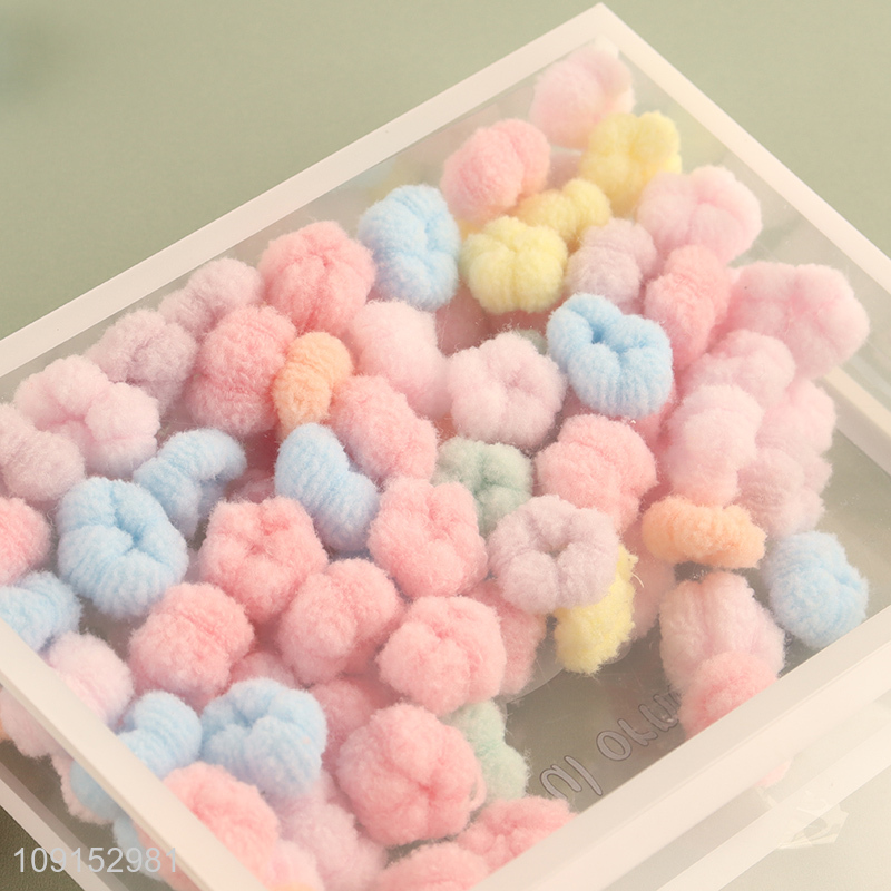 Hot Selling 100PCS Kids Hair Ties Baby Hair Ties Elastic Ponytail Holders