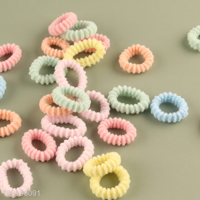 New Arrival 150PCS Fluffy Hair Ties Elastic Ponytail Holders for Kids Girls