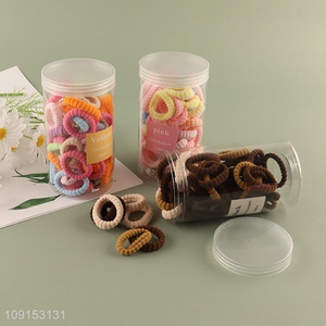 Factory Supply 50PCS Elastic Ponytail Holders Seamless Hair Ties for Women